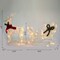 Holiday LED Brown Reindeer with Sleigh, Warm White Twinkling Christmas Lights